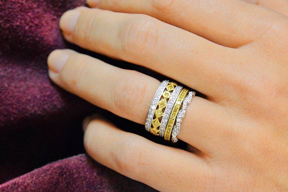 Stacking custom rings