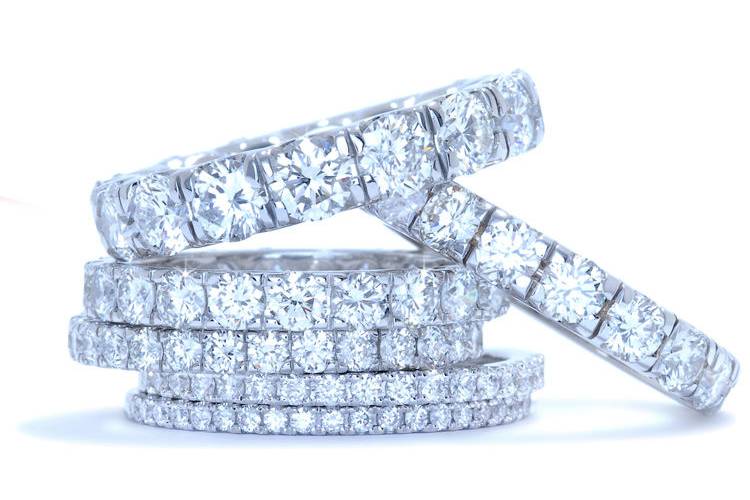 Eternity diamond wedding rings