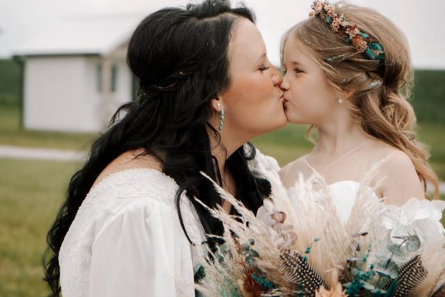 Bride & Daughter Portrait