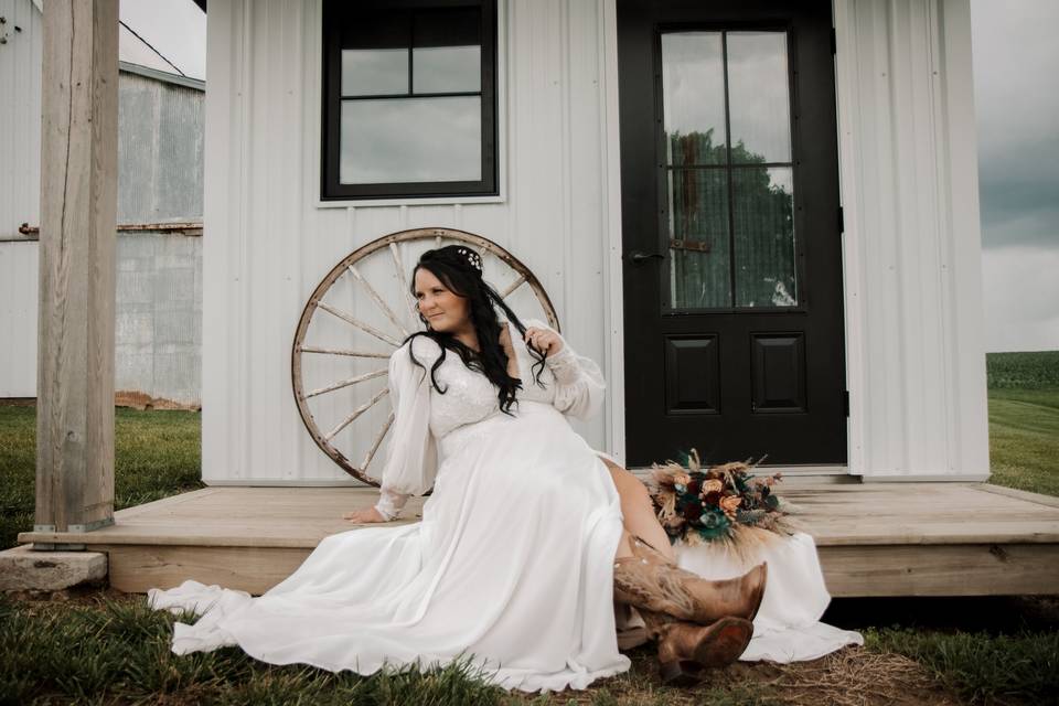 Bride & Daughter Portrait