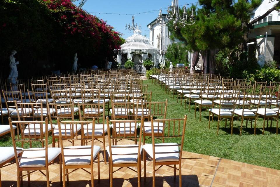 Wedding ceremony setup