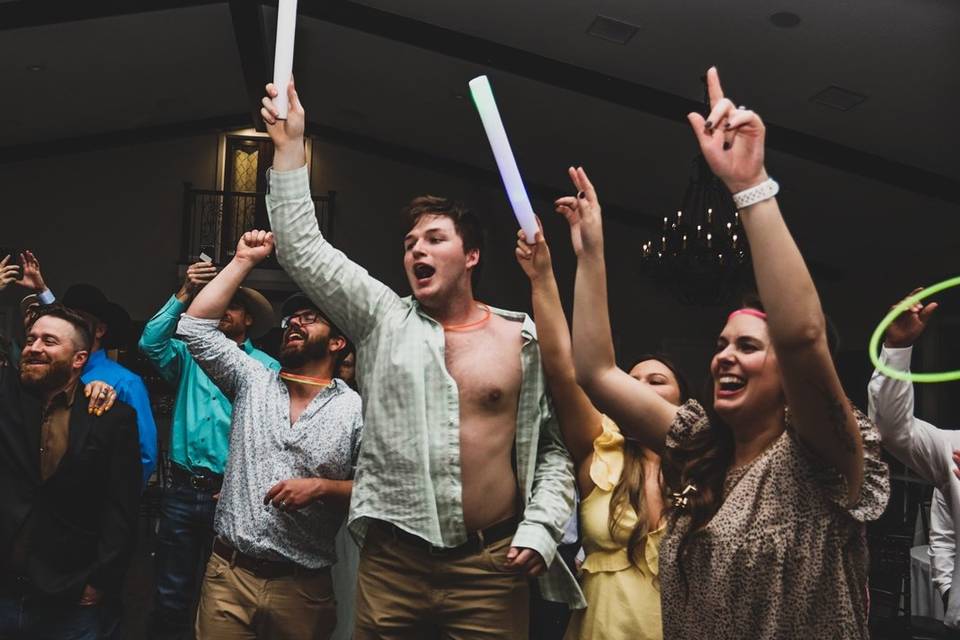 Wedding reception dancers