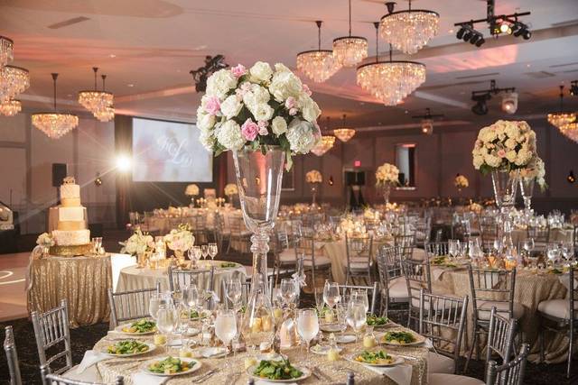 Raised floral centerpieces