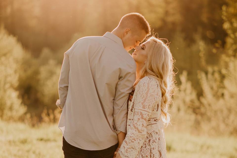 Golden hour engagement session