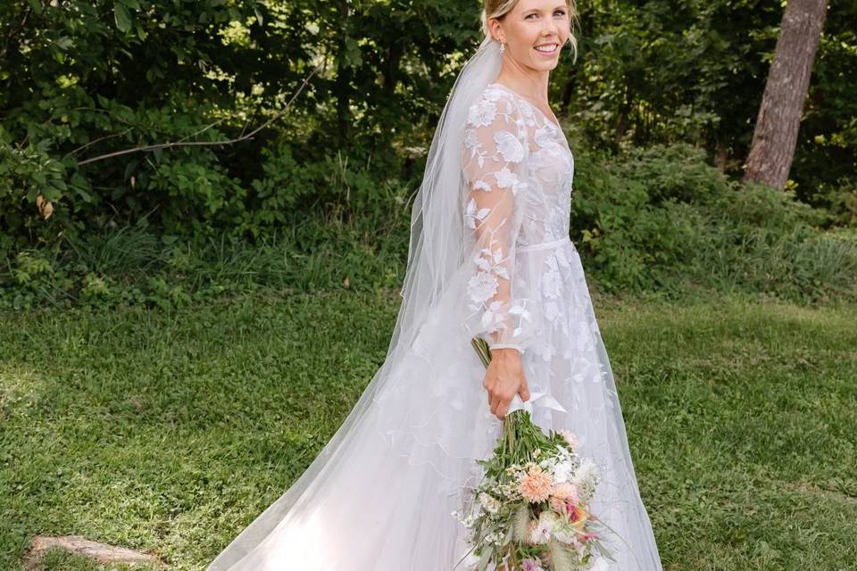 Wildflower bridal bouquet