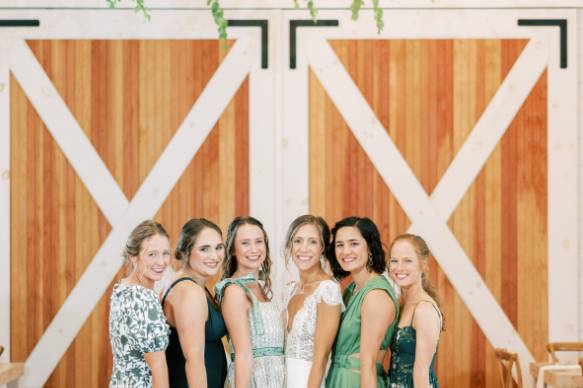 Spring wedding party bouquets