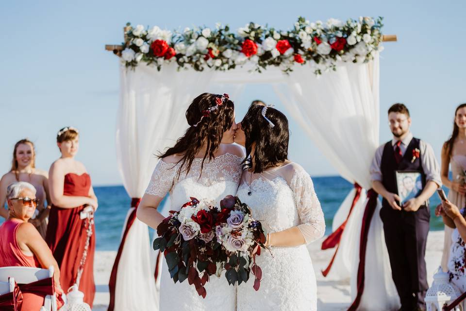 LGBTQ - kissing brides
