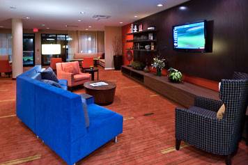 Spacious public lobby available for wedding guests to gather and visit before and after your special day.