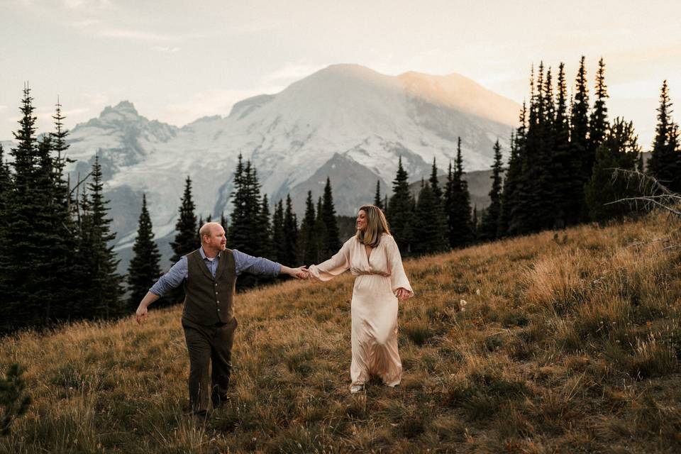 Sunrise Mt. Rainier Elopement