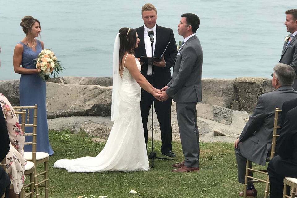Lakefront ceremony