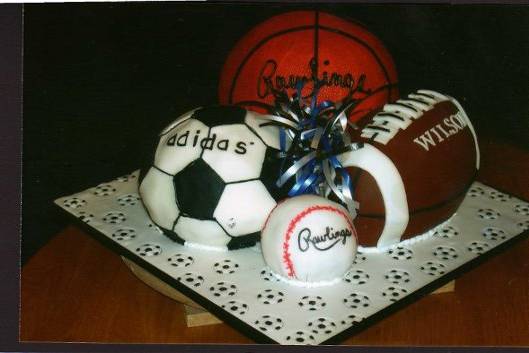 Name your sport.  Cakes covered in Buttercream and Fondant.
