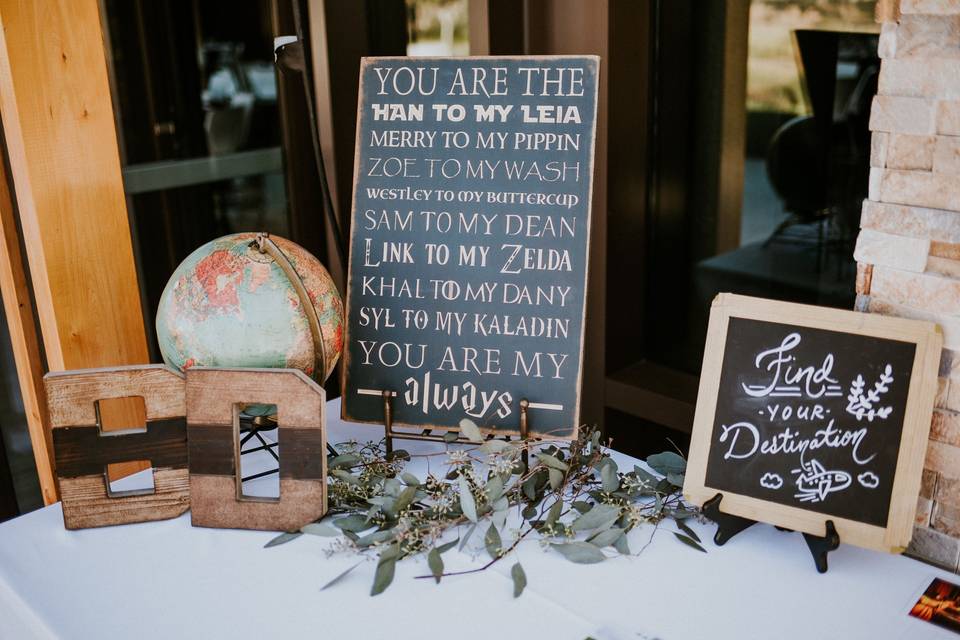 Wedding signage