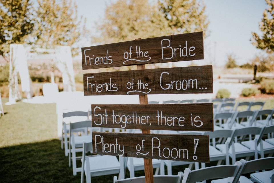 Wedding signage