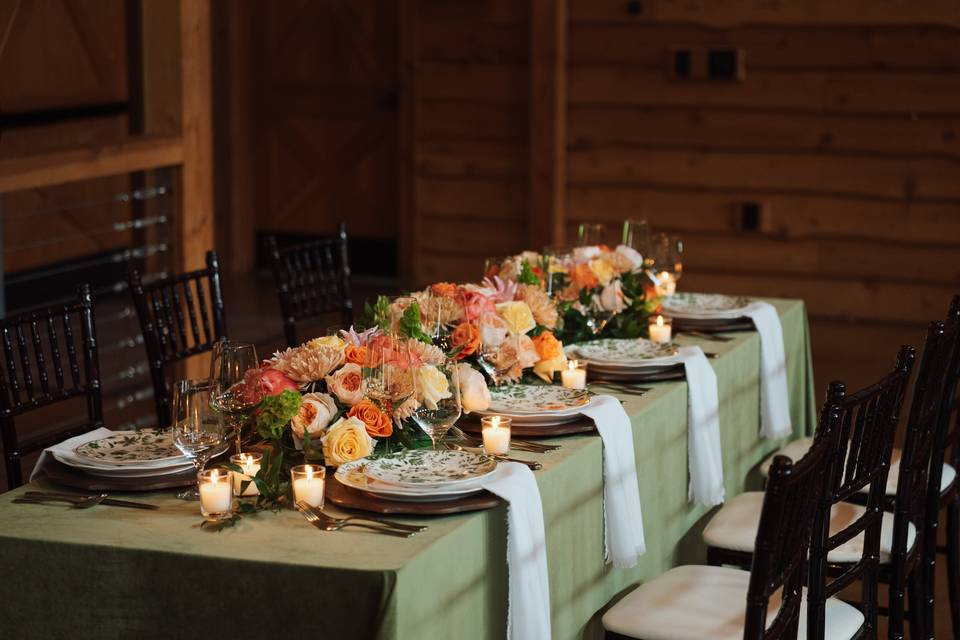 Colorful Reception Table