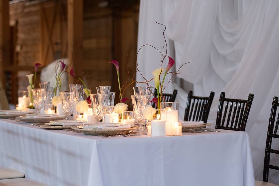 Ikebana Reception Table