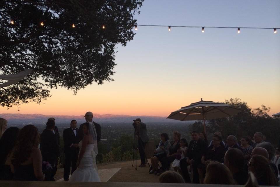 Sunset wedding