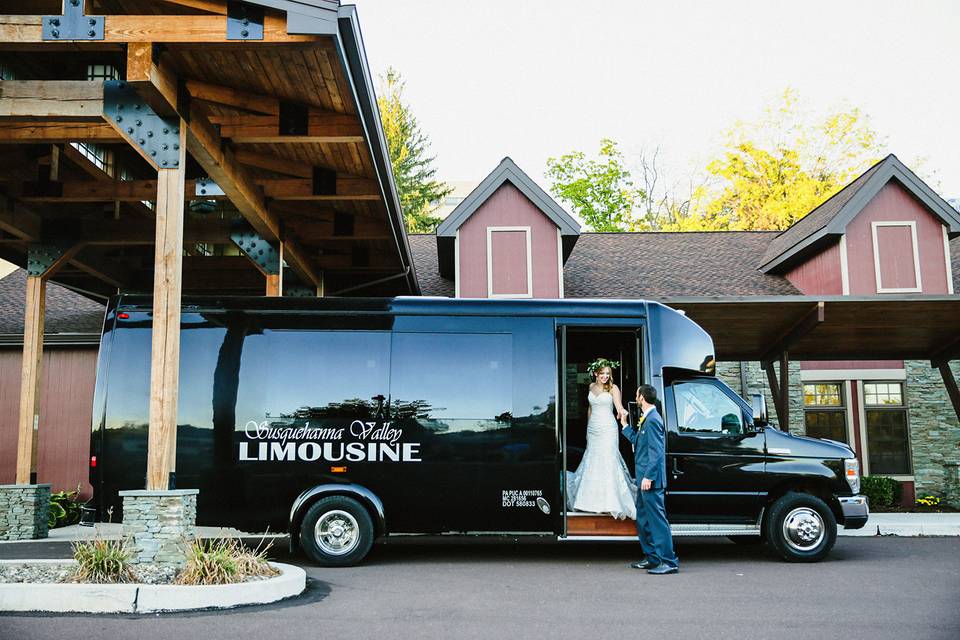 Stepping out of the limo