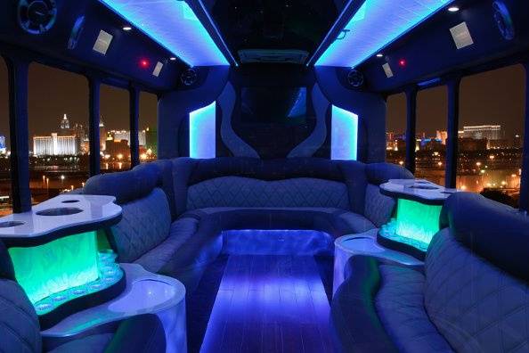 Our party buses are the ultimate luxury experience.  Imagine your guests in a 