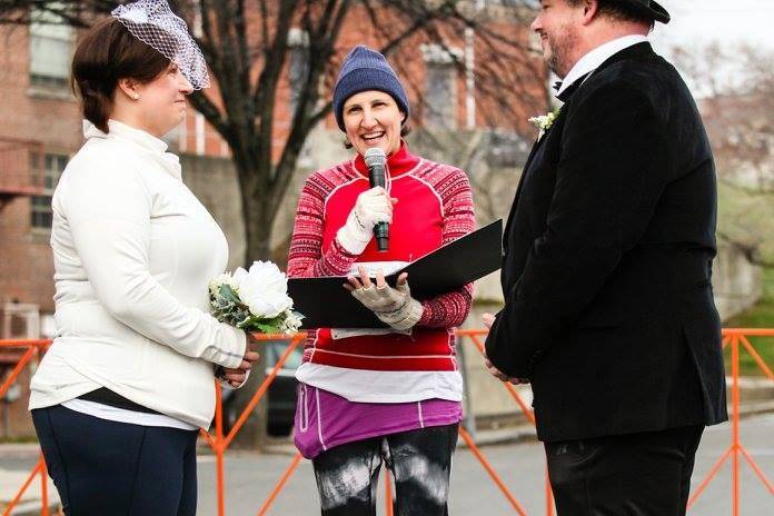 Road race wedding