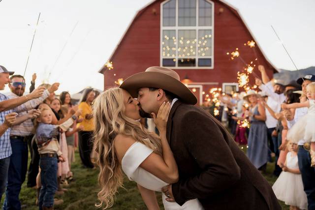 Send off out front of The Barn