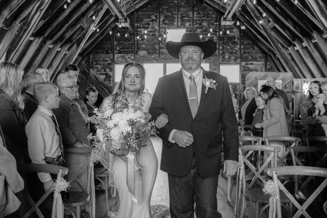 Down the isle in the Hay Loft