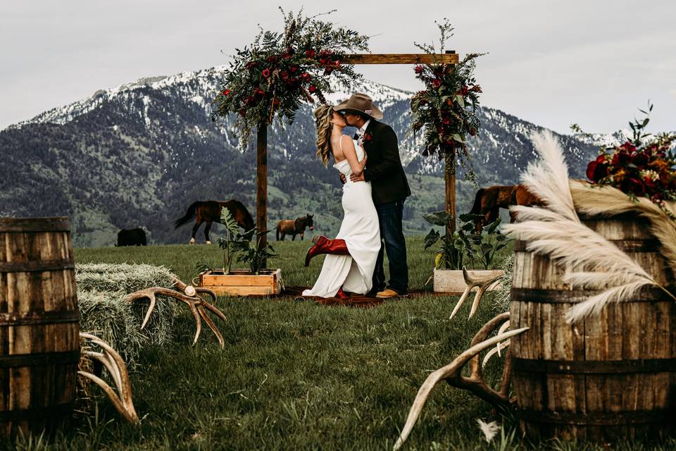 Ceremony on the hill.