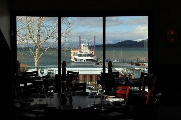 views of Lake Tahoe from our floor to ceiling doors and windows.