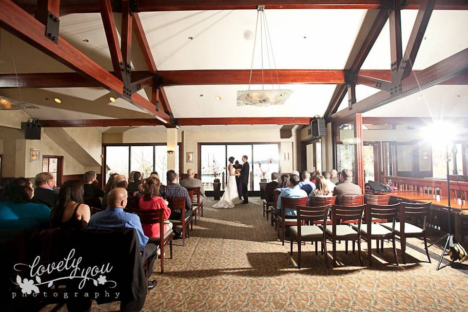 An indoor ceremony is perfect for those winter wonderland weddings.