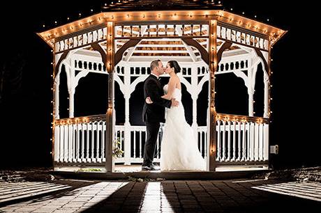 Couple under the gazebo