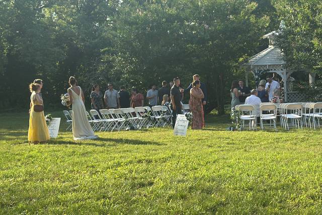 Outdoor ceremony area