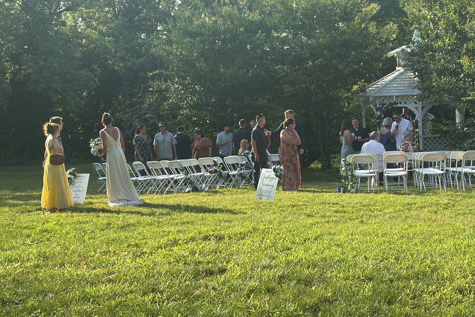 Outdoor ceremony area