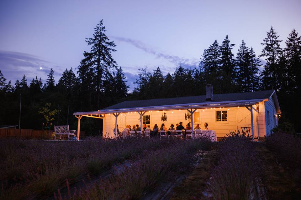 Stunning at night, Barn Patio