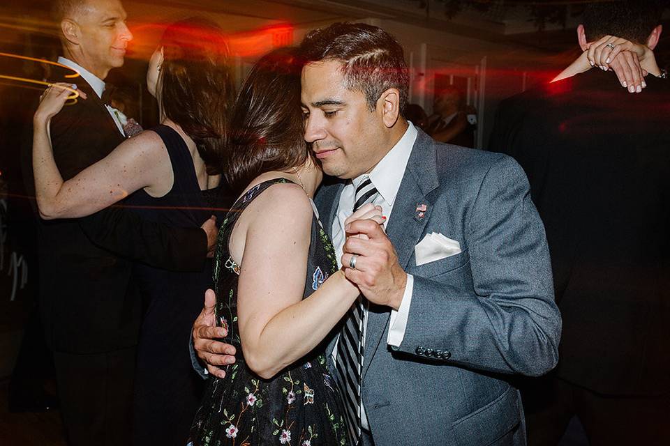 Guests dancing