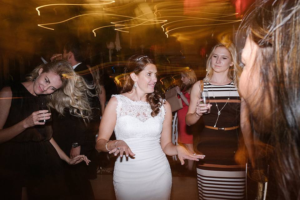 Guests dancing