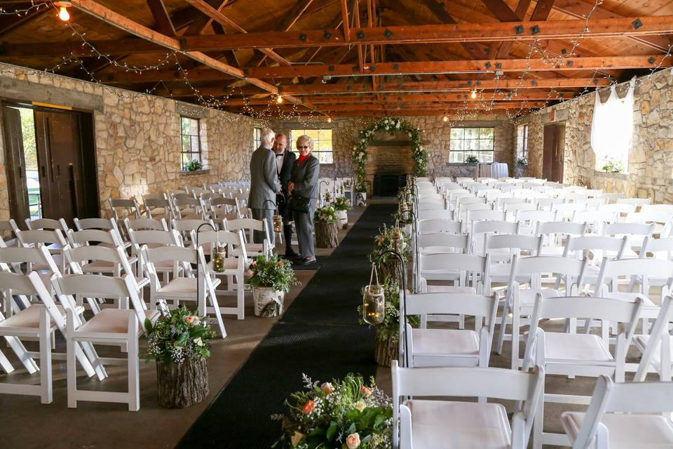 Wedding ceremony setting