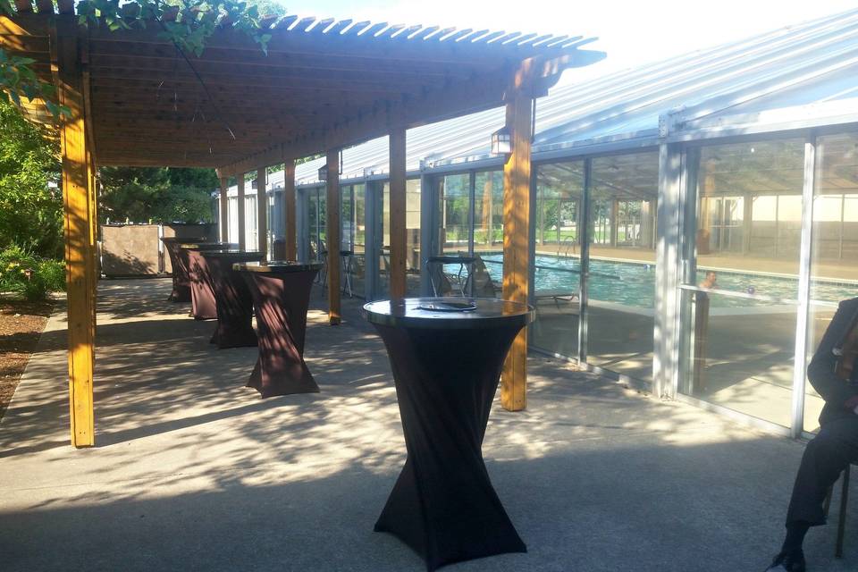 Outdoor wedding reception