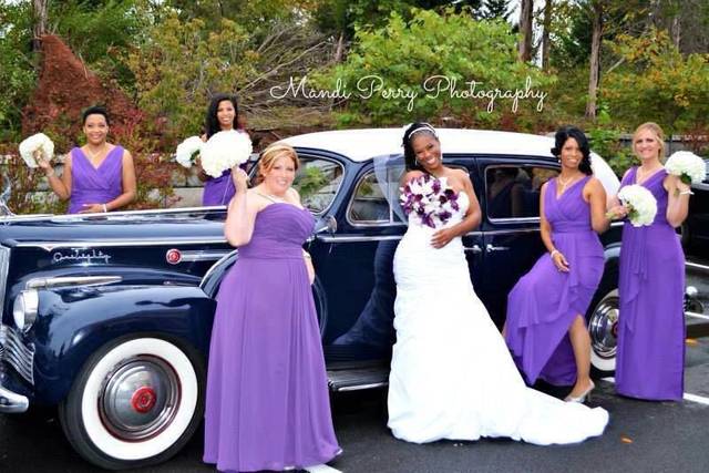 The bride with her bridesmaids