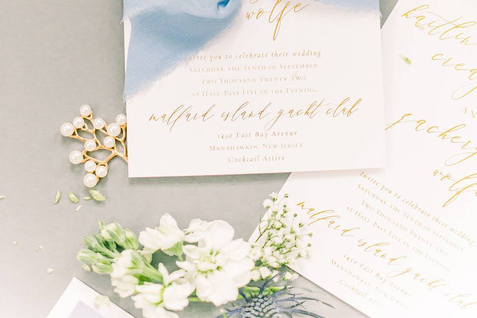 Blue/ Gold Foil