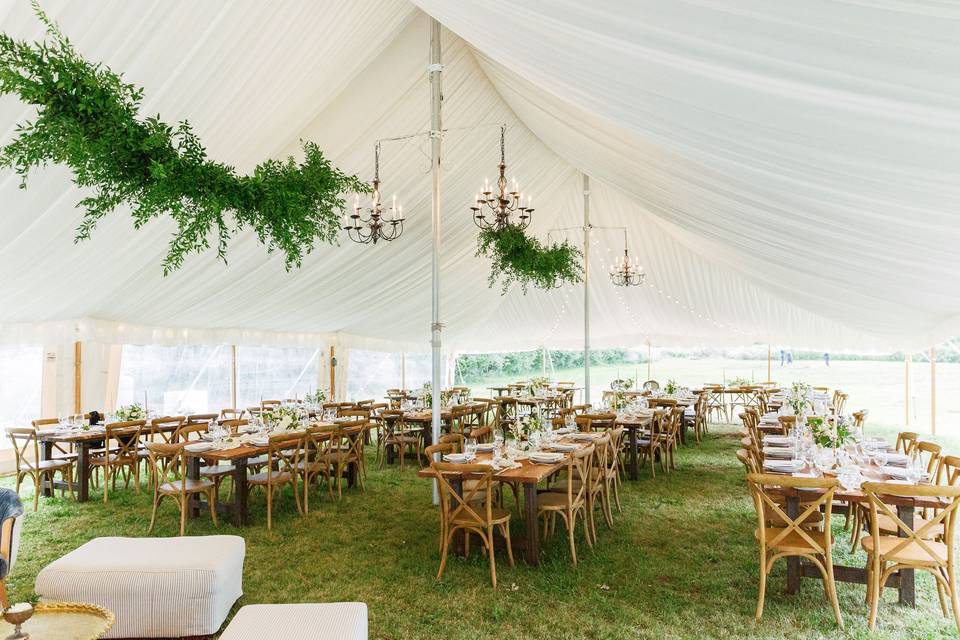 Organic garden-inspired tent