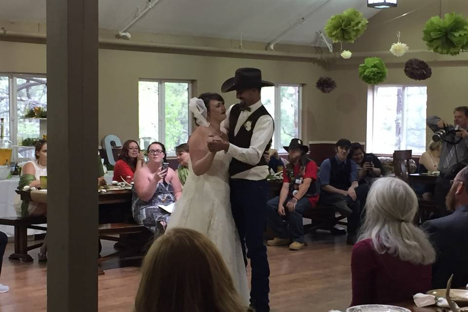 Newlyweds on the dance floor