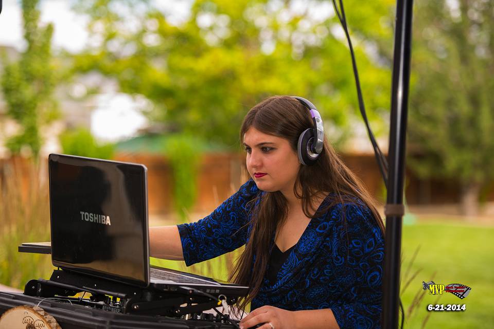 Outdoor DJ booth setup