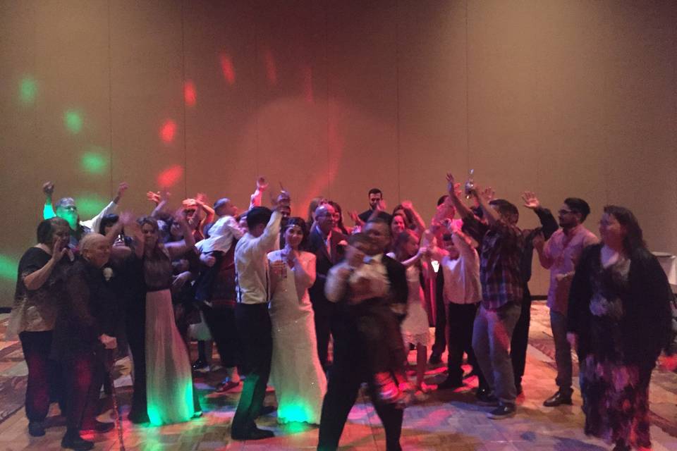 Newlyweds on the dance floor