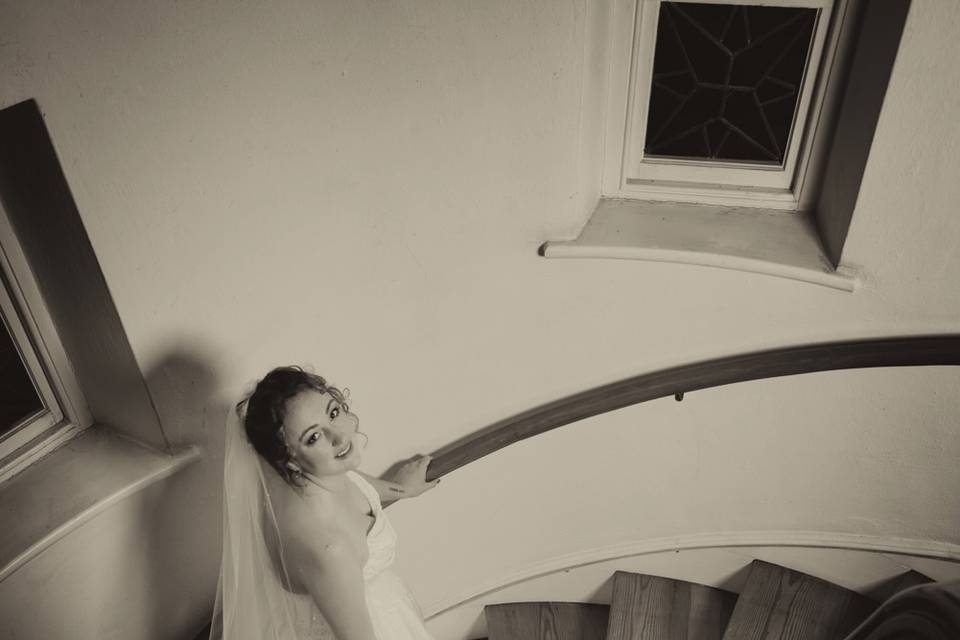 On the steps