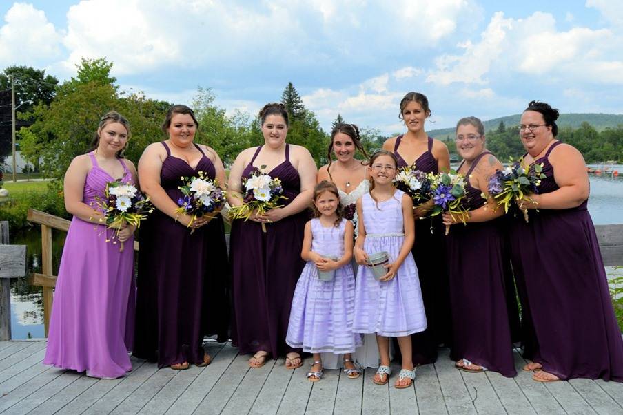 Jess with her Bridesmaids