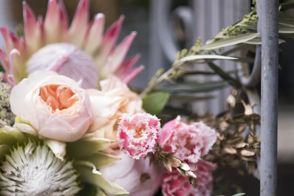 Blushing Bride Protea Wedding Bouquet 