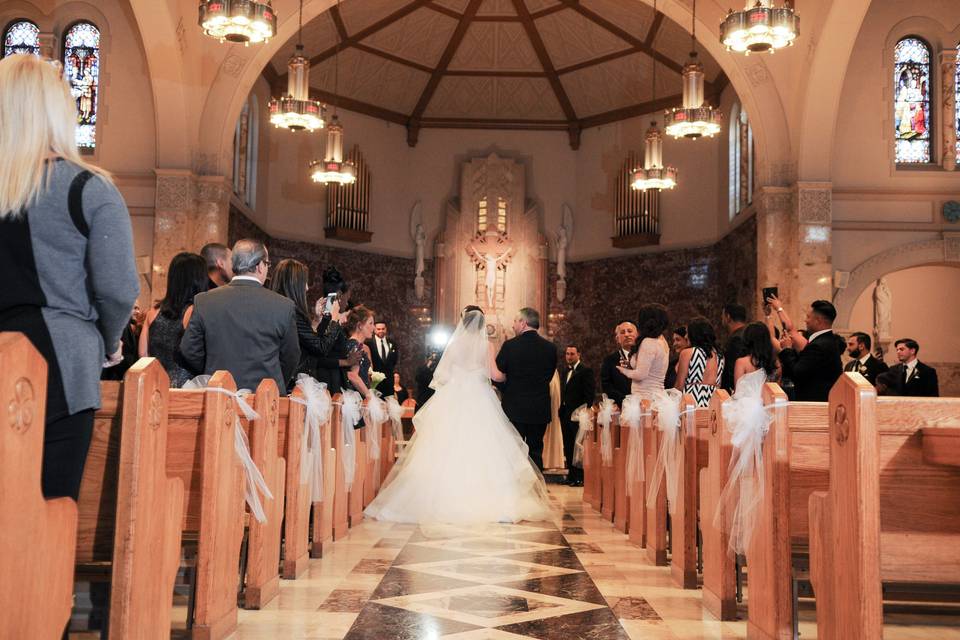 Walking down the isle