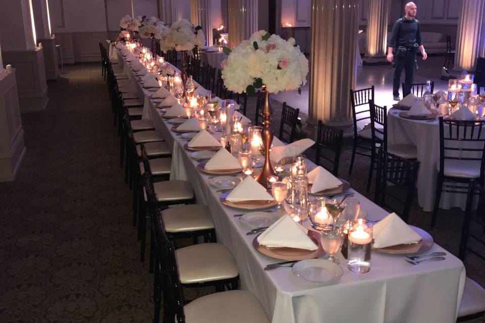 Long table set-up