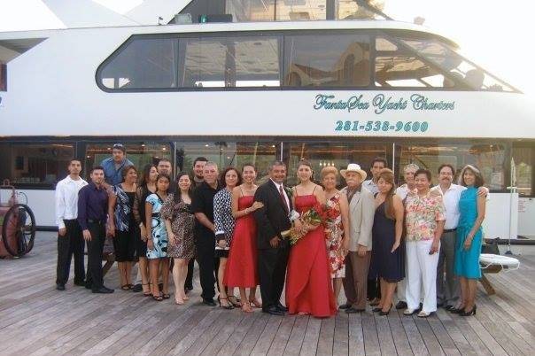 Wedding on a yacht.