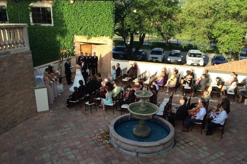 Outdoor wedding ceremony