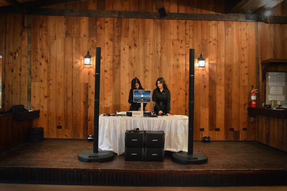 Package C is the package you would choose if you do not need lights at your event. It includes 2 up lights, sound system, wireless mic, 2 DJ's, emcee services, and event planner.(Sound system would be QSC or Bose)This is the Bose system